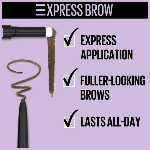 Maybelline New York Express Brow Duo wenkbrauwpotlood 04 Dark Brown Bruin