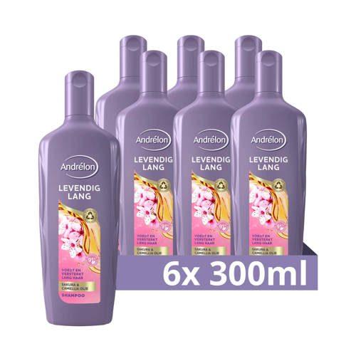 Andrélon Levendig Lang shampoo - 6 x 300 ml | Shampoo van Andrélon