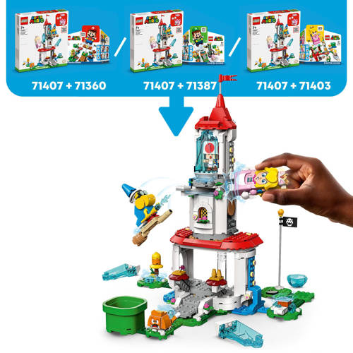 Lego Super Mario Uitbreidingsset: Kat-Peach-uitrusting en Ijstoren 71407 Bouwset