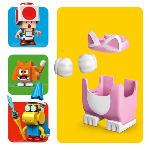 Lego Super Mario Uitbreidingsset: Kat-Peach-uitrusting en Ijstoren 71407 Bouwset