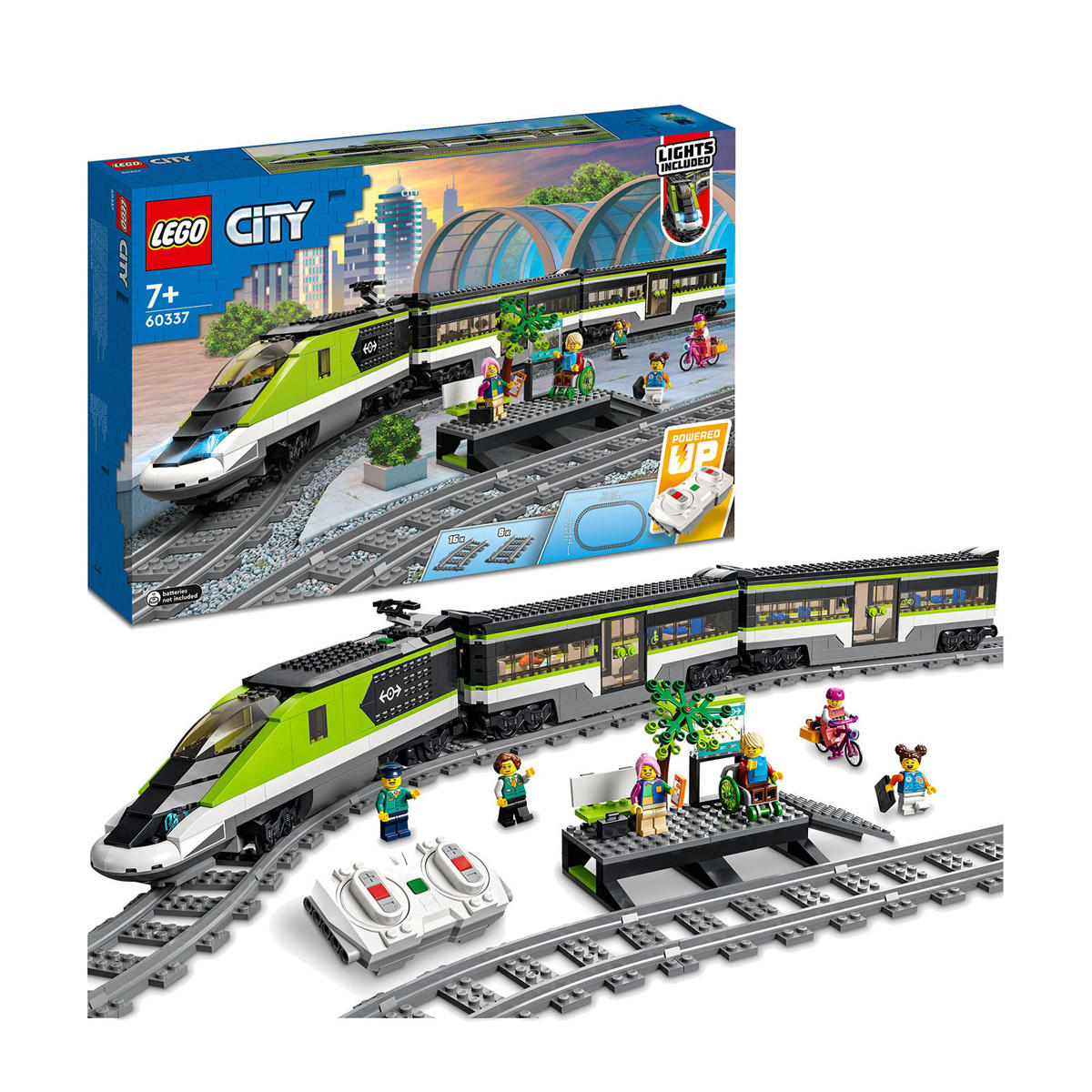 Twiller Spoorwegset, 22 stuks bouwstenen railaccessoires, Classic City treinrails, compatibel met de marktleider, uitbreidingsset voor kinderen, jongens en meisjes, Railway Rails, kinderspeelgoed
