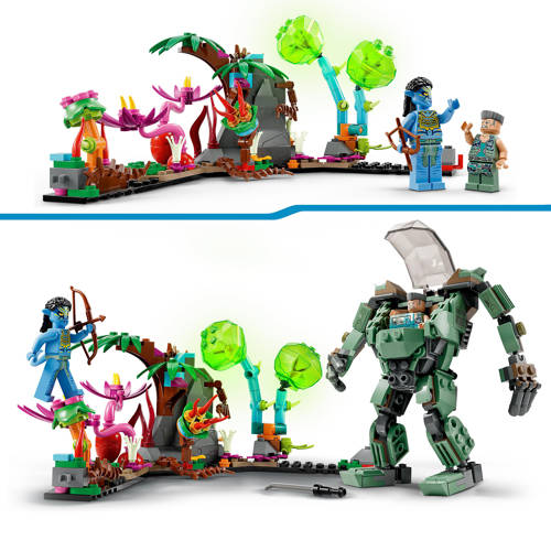 Lego Avatar Neytiri & Thanator vs. AMP Suit Quaritch 75571 Bouwset