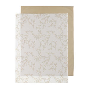 baby wieglaken - 75x100 cm Branches sand/Uni sand (set van 2)