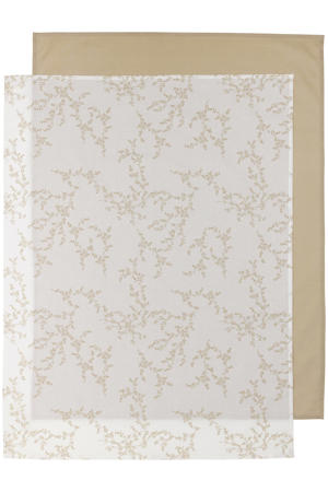 baby wieglaken - 75x100 cm Branches sand/Uni sand (set van 2)