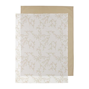baby wieglaken - 75x100 cm Branches sand/Uni sand (set van 2)