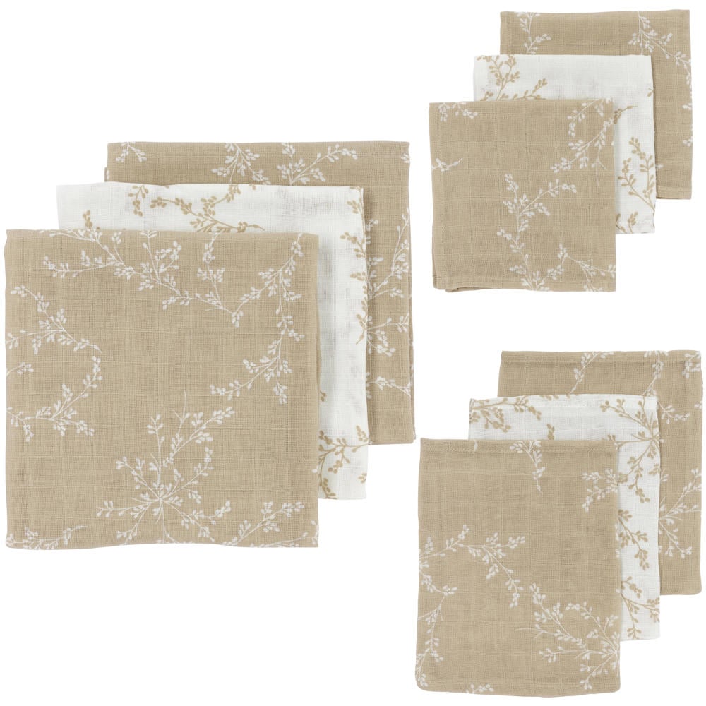 Meyco hydrofiele starterset - Branches sand (set van 9)