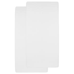 katoenen molton stretch wieg hoeslaken - 40x80/90 wit (set van 2)