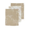 Meyco hydrofiel baby washandje - Branches sand (set van 3)