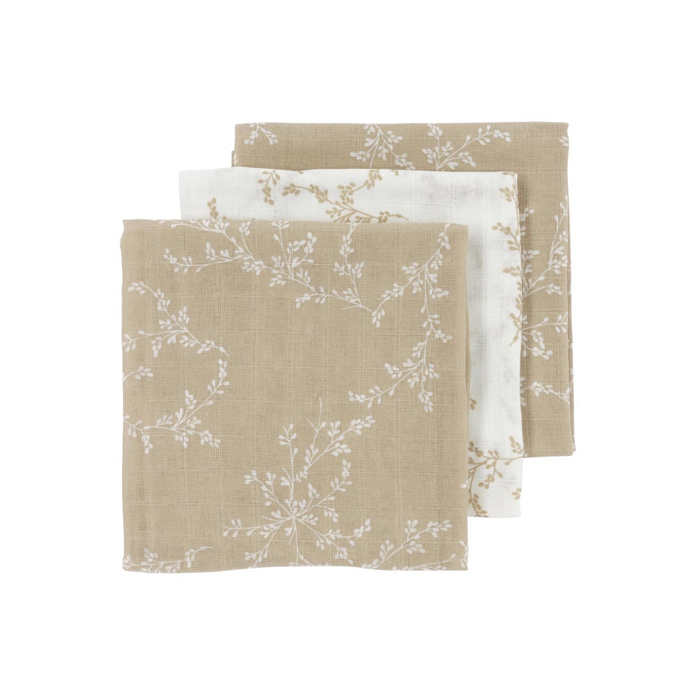 Meyco hydrofiele doek - 70x70 cm Branches sand (set van 3)
