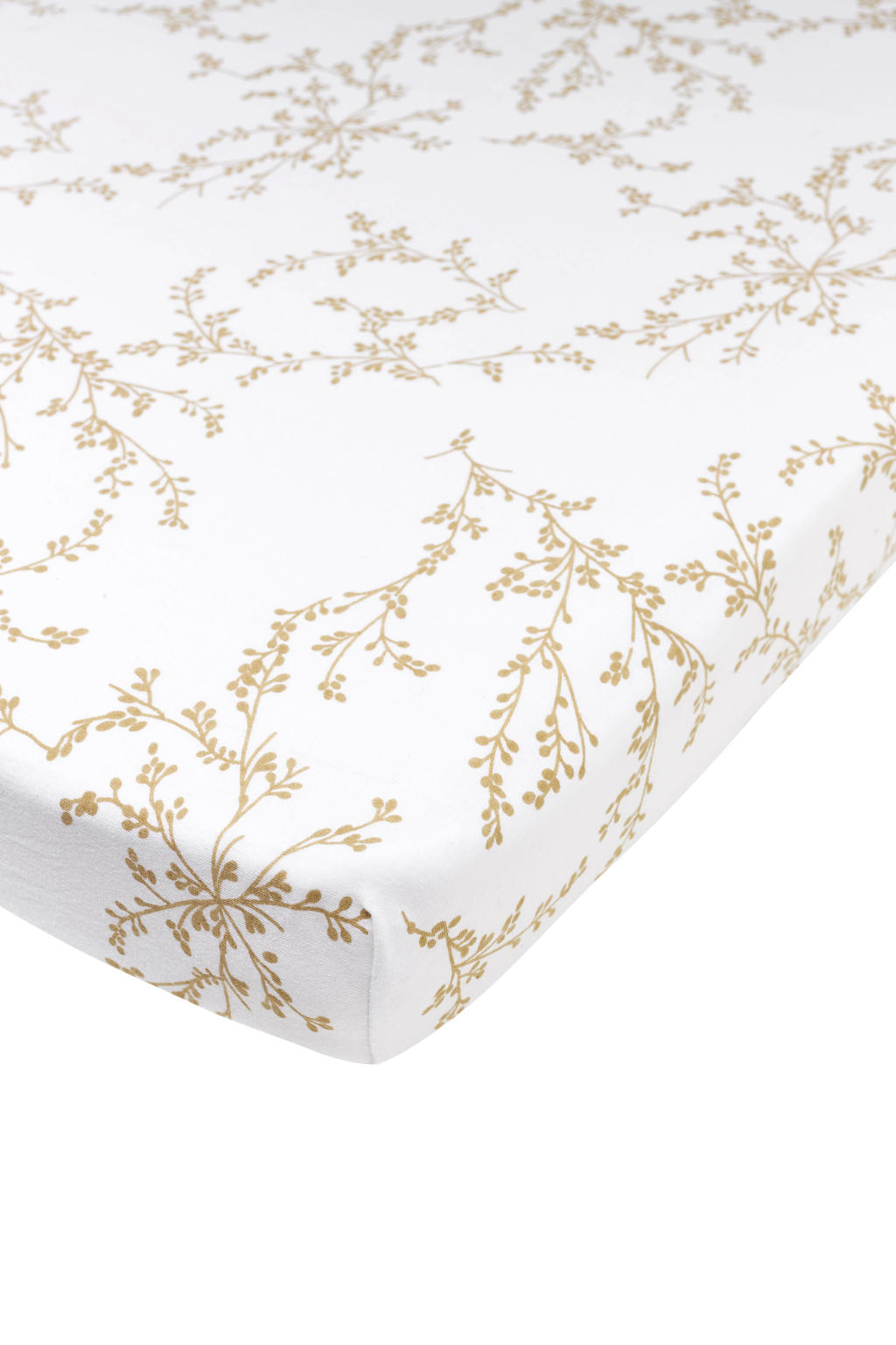 Meyco jersey hoeslaken boxmatras 75x95 Branches sand
