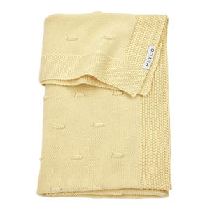 baby wiegdeken Knots 75x100 cm soft yellow