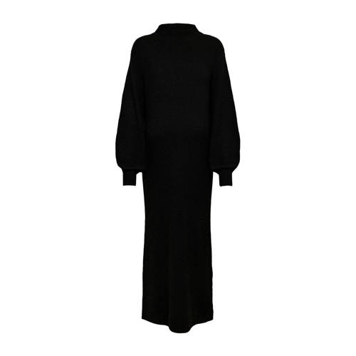 ONLY MATERNITY zwangerschapsjurk OLMLUCCA zwart Dames Polyester Ronde hals S