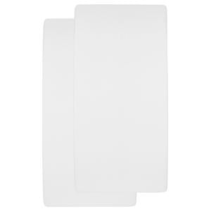 katoenen molton stretch wieg hoeslaken - 50x90 wit (set van 2)