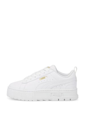 Mayze leren sneakers wit/goud