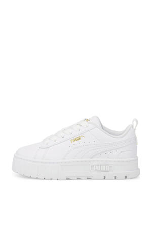 Mayze leren sneakers wit/goud