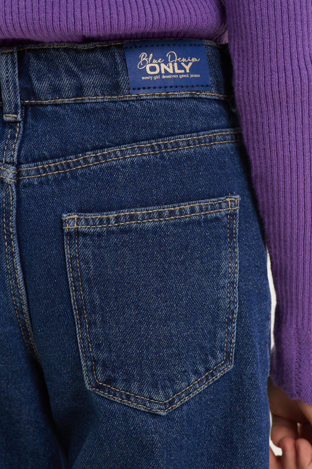 KIDS ONLY GIRL wide leg jeans KOGHARMONY medium blue denim