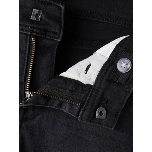 NAME IT KIDS slim fit jeans NKMSILAS black denim Zwart Jongens Stretchkatoen