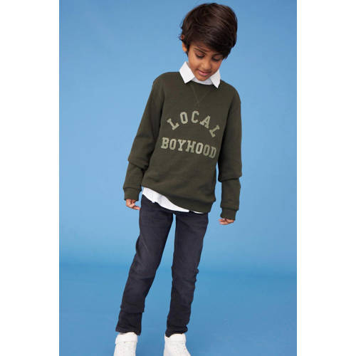 NAME IT KIDS slim fit jeans NKMSILAS black denim Zwart Jongens Stretchkatoen - maat 110 afbeelding