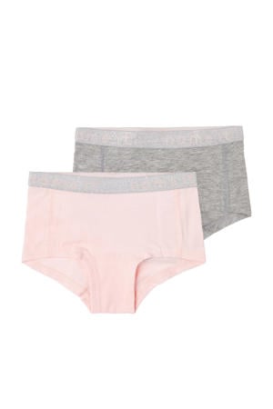 hipster - set van 2 lichtroze/grijs melange