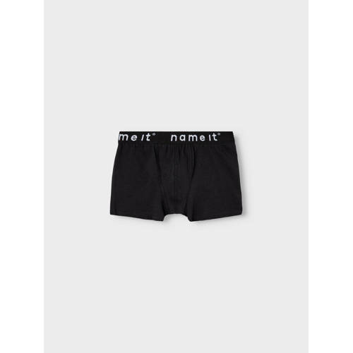 NAME IT KIDS boxershort NKMBOXER - set van 3 zwart Jongens Stretchkatoen