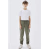 NAME IT KIDS regular fit joggingbroek NKMSWEAT donkergroen