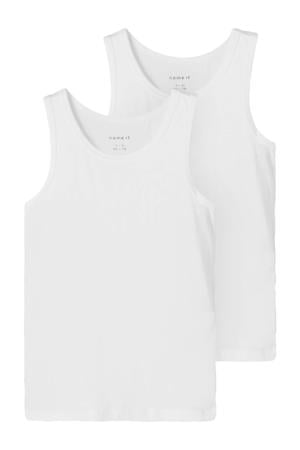 hemd NKMTANK - wit (set van 2)