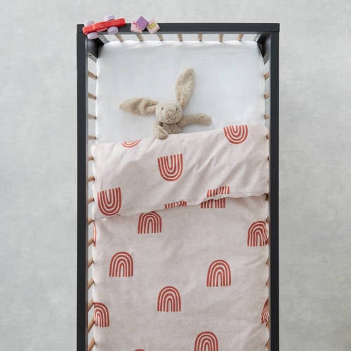 Wehkamp Home katoenen dekbedovertrek baby (100x135 cm) Roze Mixprint