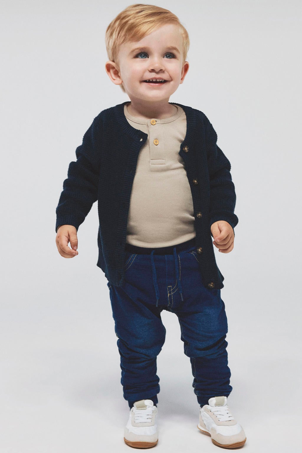 NAME IT BABY baby tapered fit jog denim NBMBUNDO dark blue denim