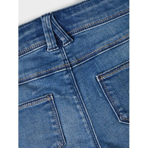 NAME IT KIDS bootcut fit jeans NKFPOLLY black denim Blauw Meisjes Stretchdenim