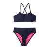 O'Neill crop bikini Essentials donkerblauw/roze