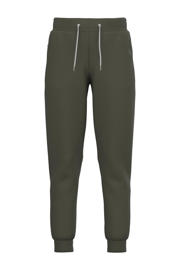 thumbnail: Donkergroene jongens NAME IT KIDS regular fit joggingbroek van stretchkatoen met elastische tailleband met koord en effen