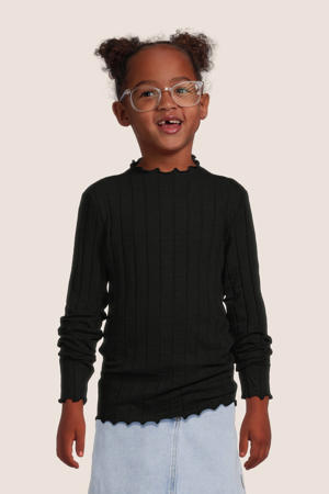 ribgebreide longsleeve NKFNOLINE zwart