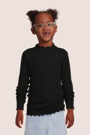 ribgebreide longsleeve NKFNOLINE zwart