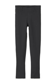 thumbnail: Zwarte meisjes NAME IT KIDS broek van stretchkatoen met regular waist en elastische tailleband