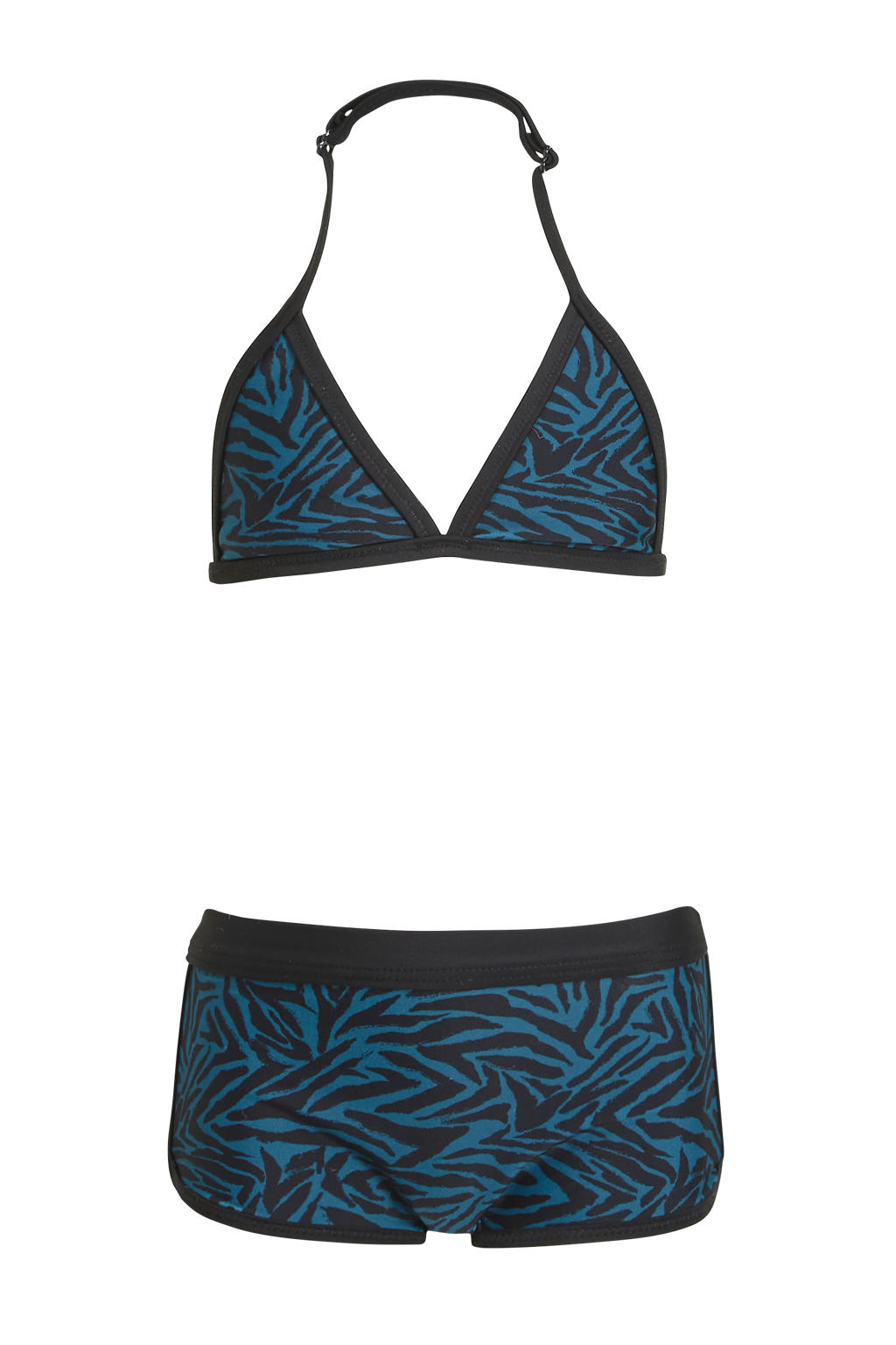 BEACHWAVE triangel bikini groen/zwart