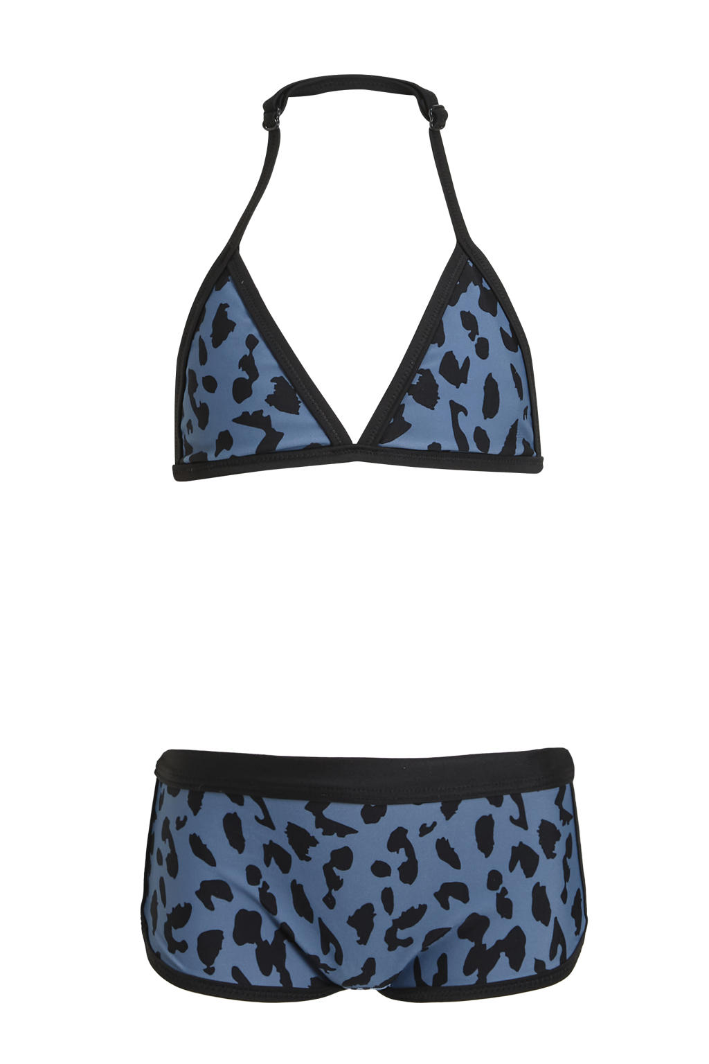 BEACHWAVE triangel bikini blauw/zwart