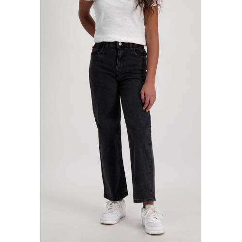 Cars high waist loose fit jeans BRY black used Zwart Meisjes Denim Effen - 116
