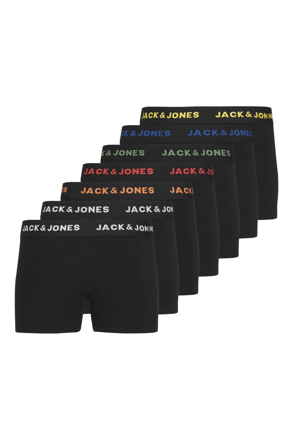 JACK & JONES JUNIOR   boxershort JACBASIC - set van 7 zwart