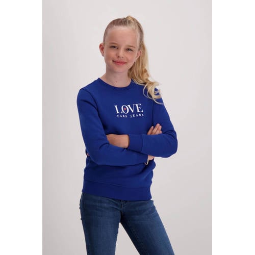 Cars sweater SALLY met printopdruk kobaltblauw Printopdruk 128