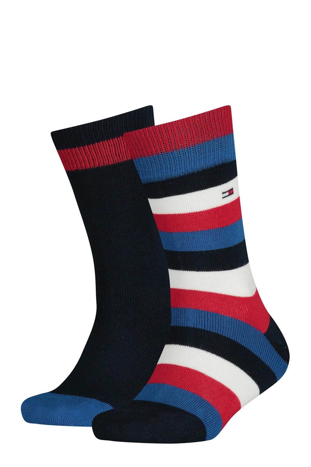 Tommy Hilfiger gestreepte sokken - set van 2 donkerblauw