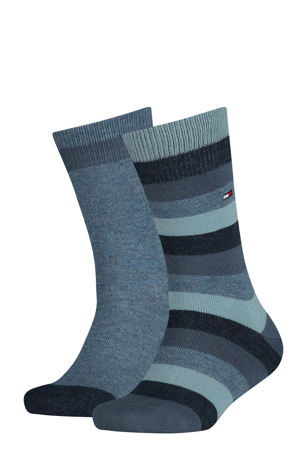 Tommy Hilfiger gestreepte sokken - set van 2 blauw