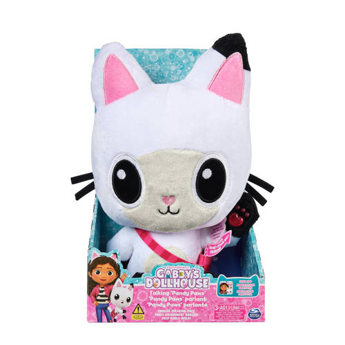 Gabby's Dollhouse gabby's poppenhuis pandy poek met licht en geluid interactieve knuffel Wit