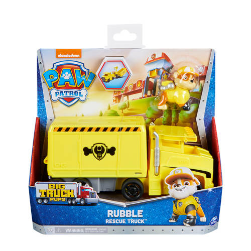 Paw Patrol Big Truck Pups Deluxe Vehicls Rubble Speelvoertuig Multi