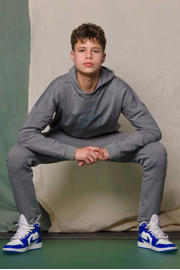 thumbnail: Bellaire hoodie met logo grijs