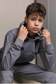 thumbnail: Bellaire hoodie met logo grijs