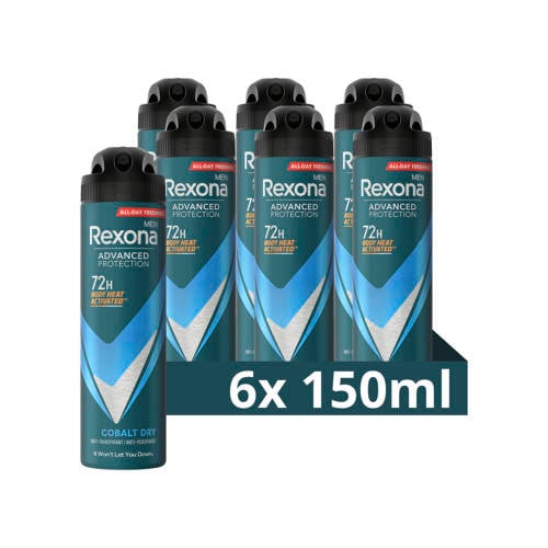 Rexona Men Advanced Protection Cobalt Dry anti-transpirant deodorant spray - 6 x 150 ml