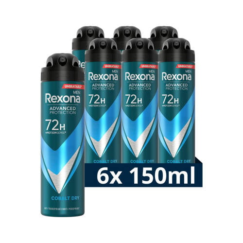 Rexona Men Advanced Protection Cobalt Dry anti-transpirant spray - 6 x 150 ml Deodorant