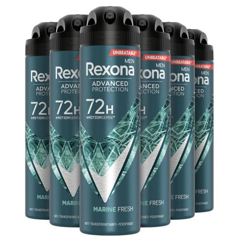 Rexona Men Advanced Protection Marine Fresh anti-transpirant spray - 6 x 150 ml Deodorant