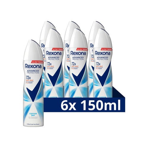 Rexona Women Advanced Protection Cotton Dry anti-transpirant spray - 6 x 150 ml Deodorant