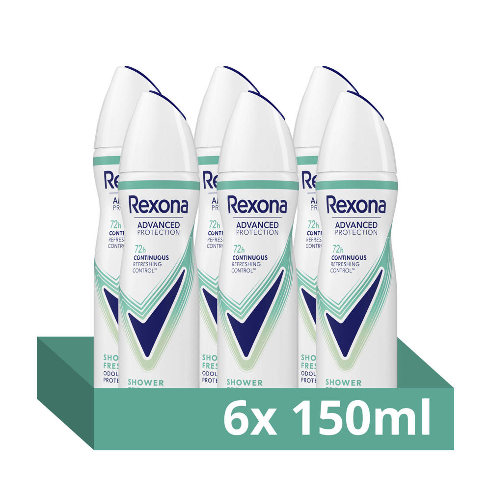 Rexona Women Advanced Protection Shower Fresh anti-transpirant spray - 6 x 150 ml